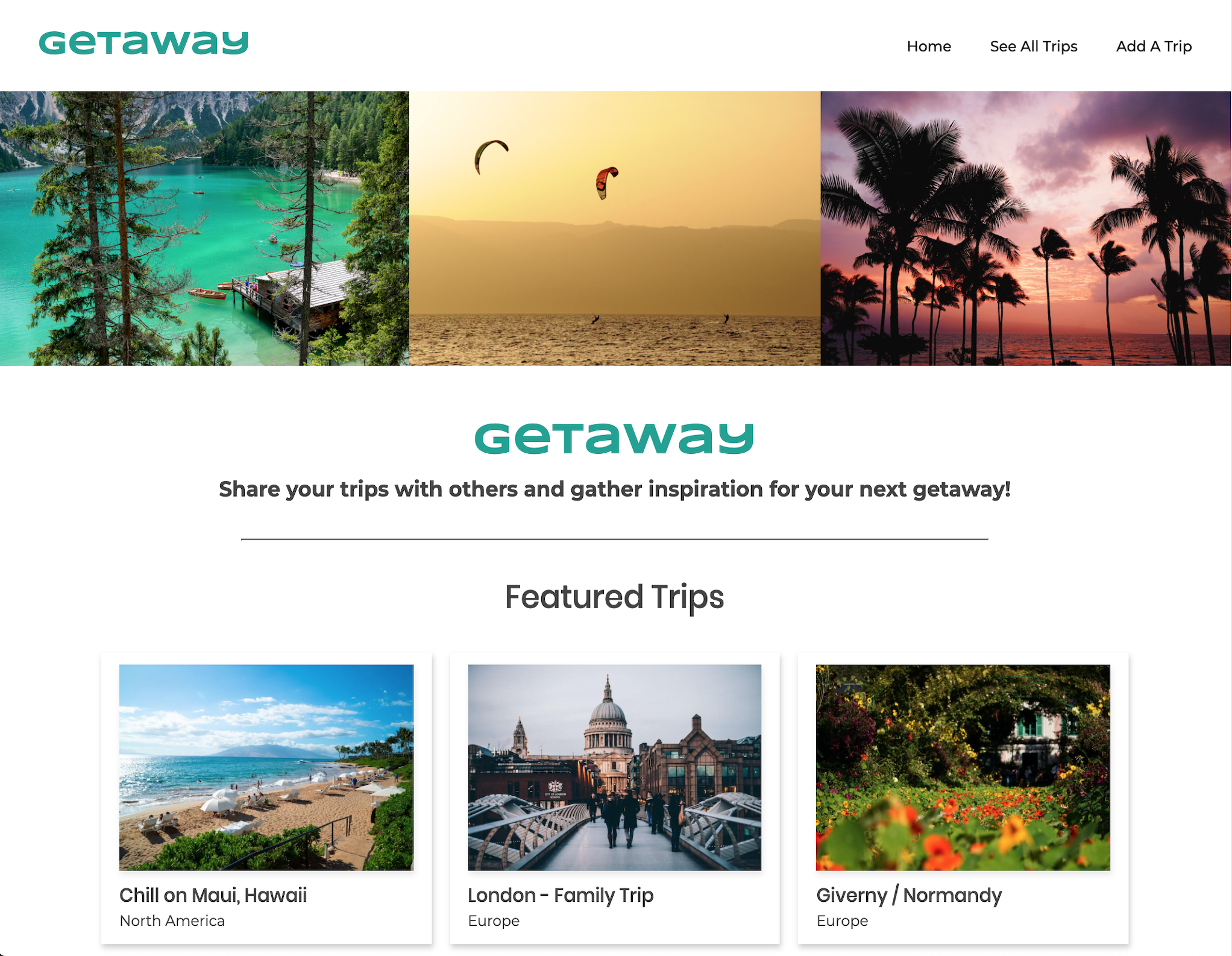 Getaway Travel React App